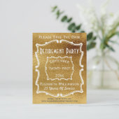  Gold White Save the Date Pensioenfeest Aankondigingskaart (Staand voorkant)