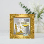 Gold White Silver High Hiel Shoes Champagne Kaart (Staand voorkant)