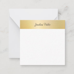 Gold White Sjabloon Handschrift Script Naam