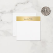 Gold White Sjabloon Handschrift Script Naam (Voorkant / Achterkant in situ)