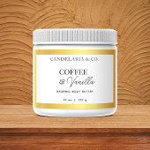 Gold & White Skincare Label Sticker Verpakking