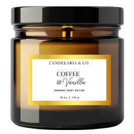 Gold & White Skincare Label Sticker Verpakking