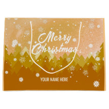 Gold White Snow Peaceful Forest kerst Nieuwjaar