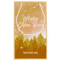 Gold White Snow Peaceful Forest kerst Nieuwjaar