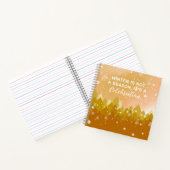 Gold White Snow Peaceful Forest Winter Quote Notitieboek (Binnen)