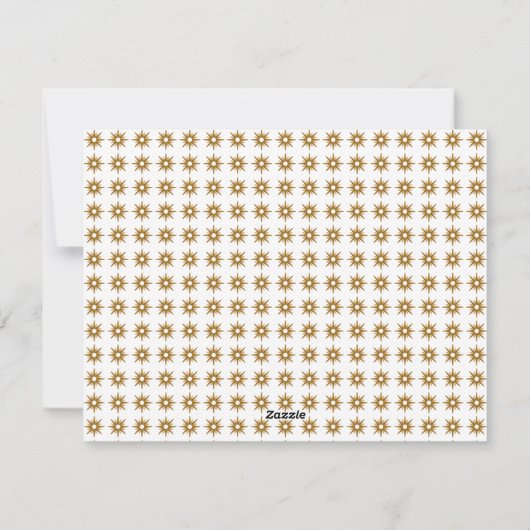 Gold & White Snowflake Business Holiday Card Feestdagenkaart (Achterkant)