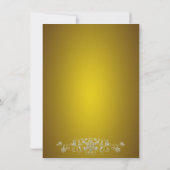 Gold & White Snowflake kerstparty Kaart (Achterkant)