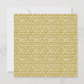 GOLD WHITE SPARKLE ELEGANT INVITATION KAART (Achterkant)