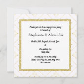 GOLD WHITE SPARKLE ELEGANT INVITATION KAART (Voorkant)