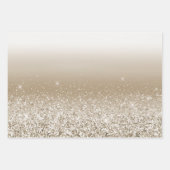 Gold White Sparkle Glitter   Inpakpapier Vel (Voorkant 2)