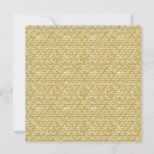 GOLD WHITE SPARKLE GRORDER ELEGANT INVITATION KAART (Achterkant)