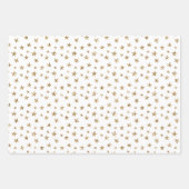 Gold White Stars en Stripes Inpakpapier Vel (Voorkant 3)