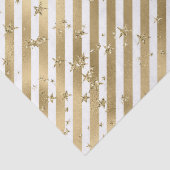 Gold White Stars en Stripes Tissuepapier (Detail)