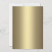 Gold White Striped Afstuderen Kaart (Achterkant)