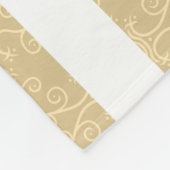Gold & White Stripes Elegant Fleece Deken (Hoek)
