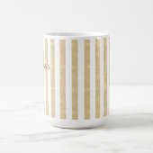 Gold & White Stripes Elegant Koffiemok (Center)