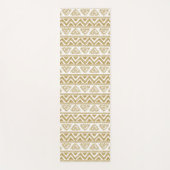 Gold & White Tribal Pattern Yogamat (Voorkant)