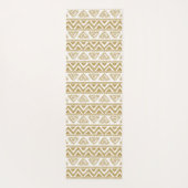 Gold & White Tribal Pattern Yogamat (Achterkant)