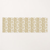 Gold & White Tribal Pattern Yogamat (Voorkant (horizontaal))