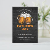 Gold White Vaderdag Invitation Kaart (Staand voorkant)