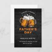 Gold White Vaderdag Invitation Kaart (Voorkant / Achterkant)