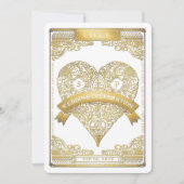 Gold White Vegas speelt Kaart samen met Invite (Voorkant)