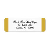 Gold White Wedding Etiket (Voorkant)
