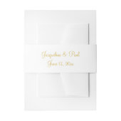 Gold White Wedding Monogram Uitnodigingen Wikkel (Voorkant Voorbeeld)
