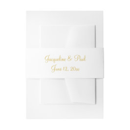 Gold White Wedding Monogram Uitnodigingen Wikkel