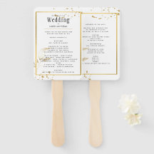 GOLD White Wedding Programme