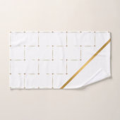 GOLD WHITTERNED PANEL BATHROOM TOWEL SET BAD HANDDOEK (Handdoek)