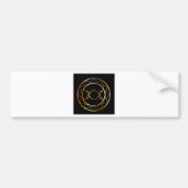 Gold Wiccan symbool Triple Goddess Bumpersticker (Voorkant)