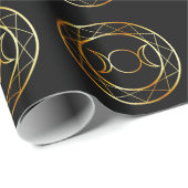 Gold Wiccan symbool Triple Goddess Cadeaupapier (Rol Hoek)