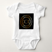 Gold Wiccan symbool Triple Goddess Romper (Voorkant)