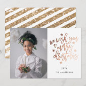 Gold Wij wensen u een prettige kerstfeestdag-Kaart Feestdagenkaart (Voorkant / Achterkant)