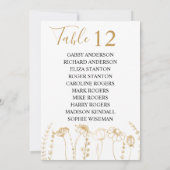 Gold Wilde Bloemschets (Achterkant)