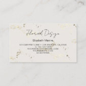 Gold Wildflower Boho Visitekaartje (Achterkant)