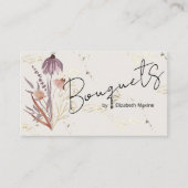Gold Wildflower Boho Visitekaartje (Voorkant)
