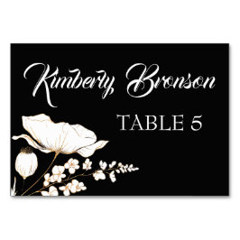 Gold Wildflower Individuele gastnamen Table Kaart