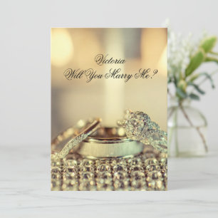 Gold Will You Marry Me Name proposal Invision Kaart