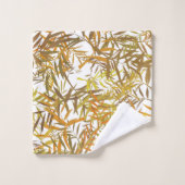 Gold Willow Leaves en sunshine stripes Bad Handdoek (Wasdoekje)