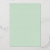 Gold Willows Mint Green Wedding Folie Invitation Uitnodiging (Achterkant)