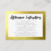 Gold Wimpers Wimper Extensions nazorg Visitekaartje (Voorkant)