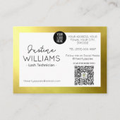 Gold Wimpers Wimper Extensions nazorg Visitekaartje (Achterkant)