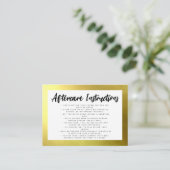 Gold Wimpers Wimper Extensions nazorg Visitekaartje (Staand voorkant)