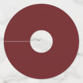 Gold Wine Blush Floral Wedding Favor Wijnglaslabel (Achterkant)