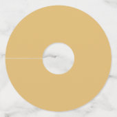 Gold Wine Blush Floral Wedding Favor Wijnglaslabel (Achterkant)