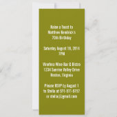 Gold Wine Bottle Party - Uitnodiging (Achterkant)