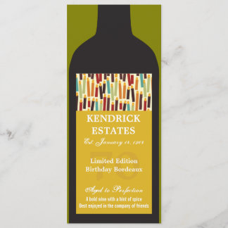 Gold Wine Bottle Party - Uitnodiging