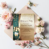 Gold Wine Glas, hoge hakken, ballonverhogende part Kaart